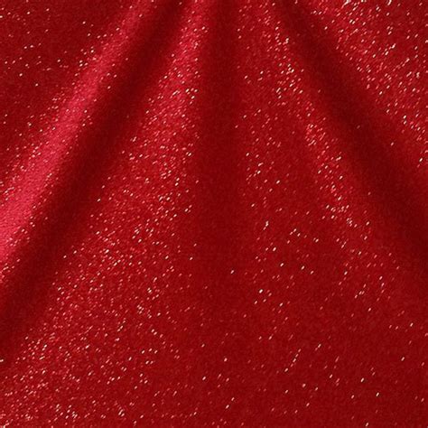 red glitter stretch fabric